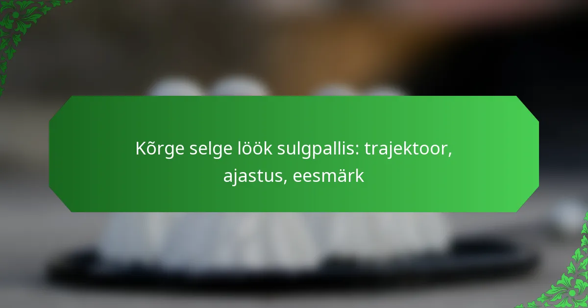 Kõrge selge löök sulgpallis: trajektoor, ajastus, eesmärk