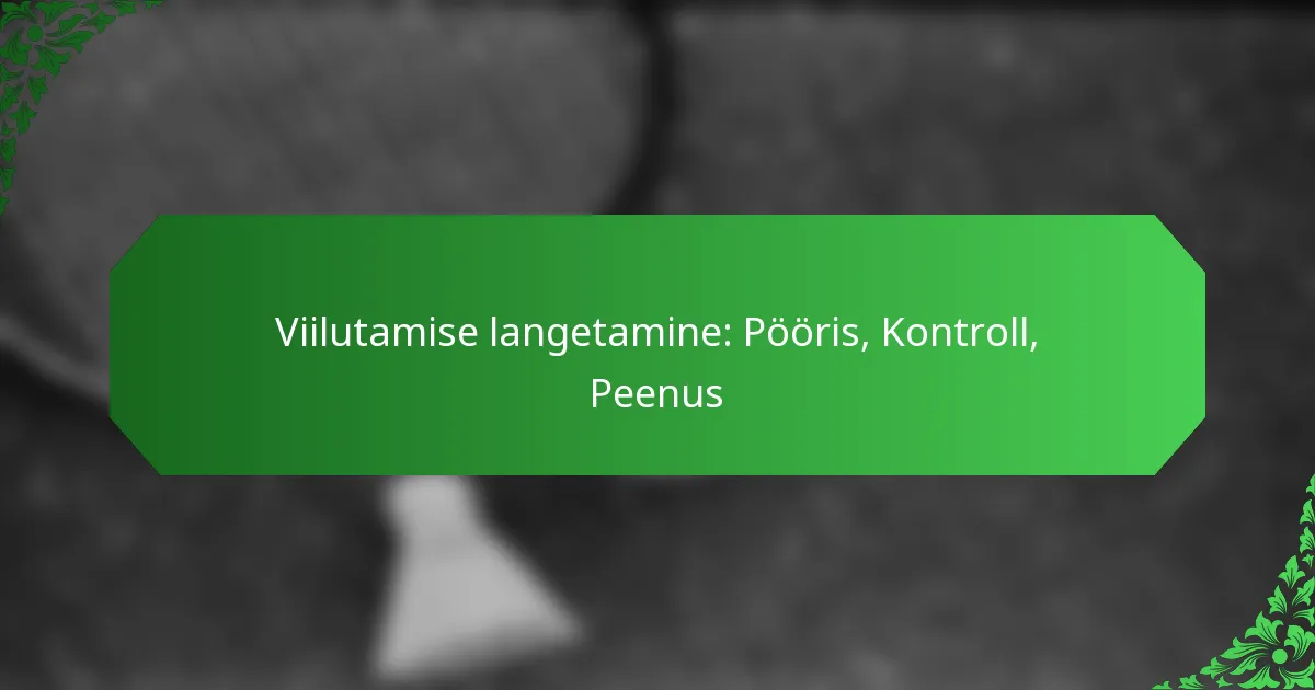 Viilutamise langetamine: Pööris, Kontroll, Peenus