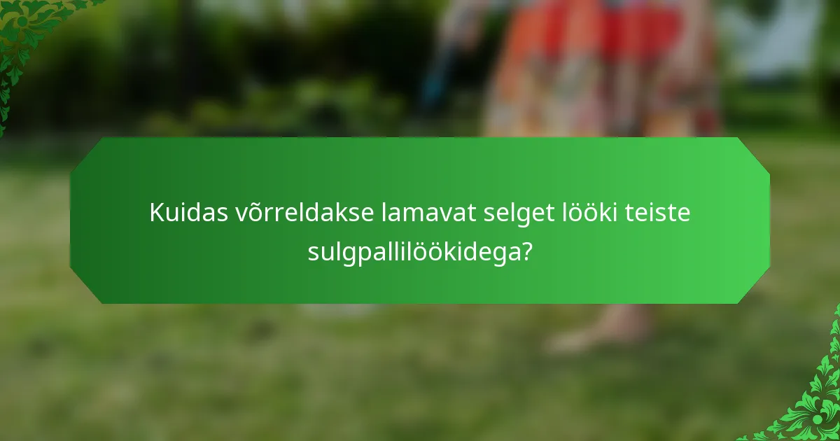 Kuidas võrreldakse lamavat selget lööki teiste sulgpallilöökidega?